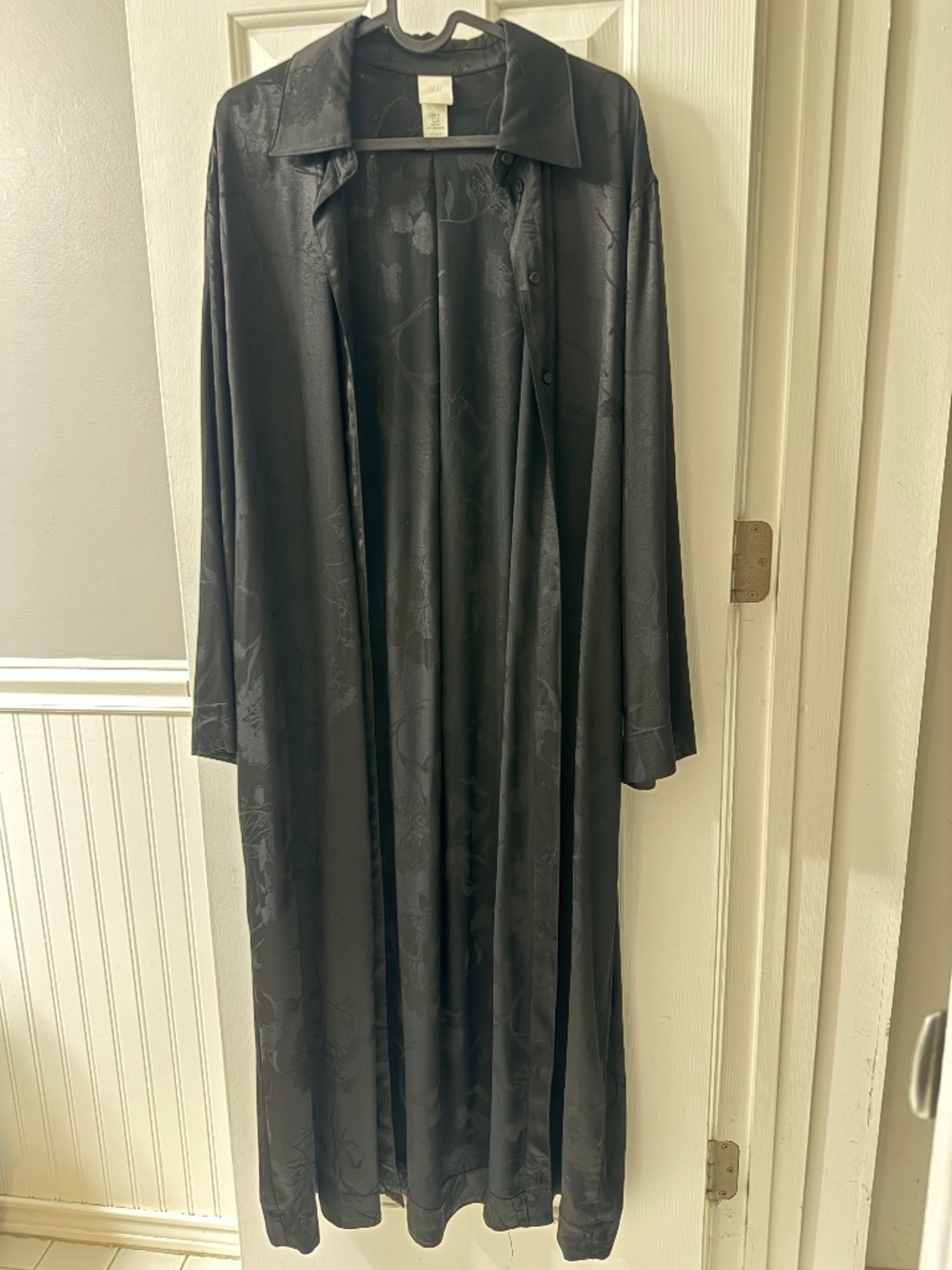 Long satin shirt dress from H&M